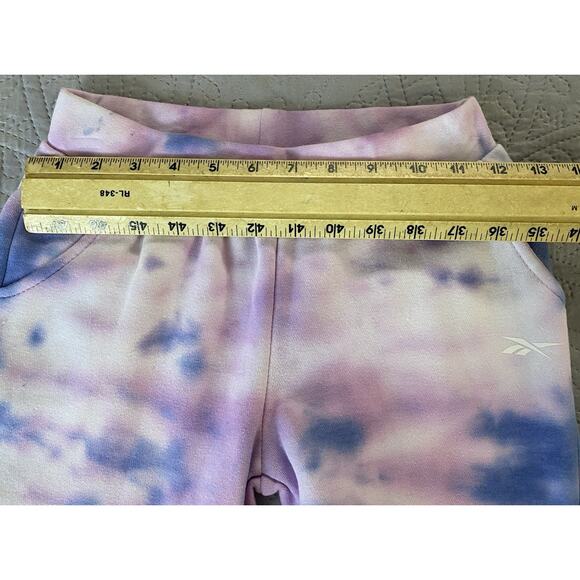 Reebook Girls Sz 12 Hooded Sweatshirt And Pants Pink Tie Dye Pockets LS Set - Picture 10 of 13